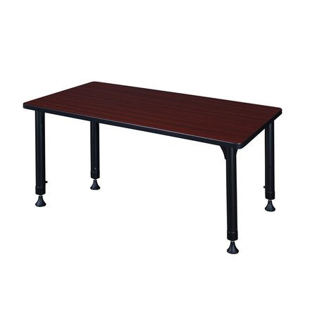 Kee Rectangle Tables > Height Adjustable > Rectangular Classroom Tables, 42 X 24 X 23-34, Mahogany MT4224MHAPBK